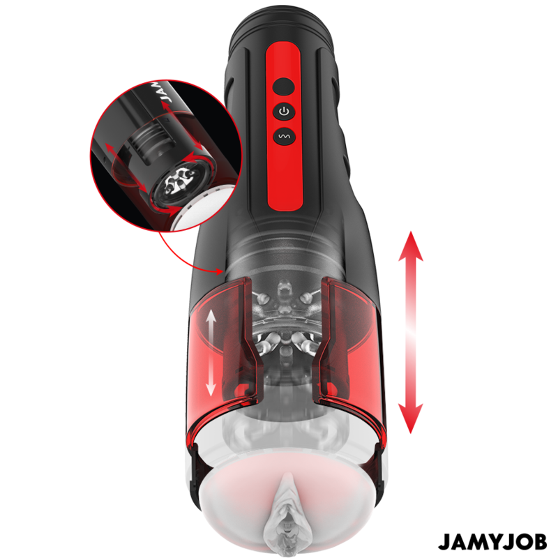 JAMYJOB CYCLONE MASTURBADOR VAGINA AUTOMATICO 10 MODOS ROTACION Y EMPUJE