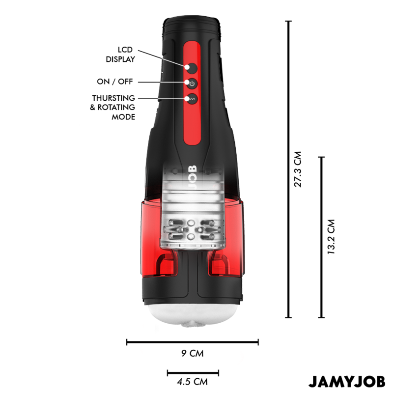 JAMYJOB CYCLONE MASTURBADOR VAGINA AUTOMATICO 10 MODOS ROTACION Y EMPUJE