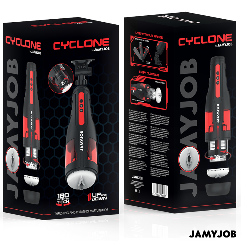JAMYJOB CYCLONE MASTURBADOR VAGINA AUTOMATICO 10 MODOS ROTACION Y EMPUJE