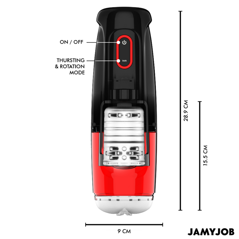 JAMYJOB STORM MASTURBADOR VAGINA AUTOMATICO 10 MODOS ROTACION Y EMPUJE