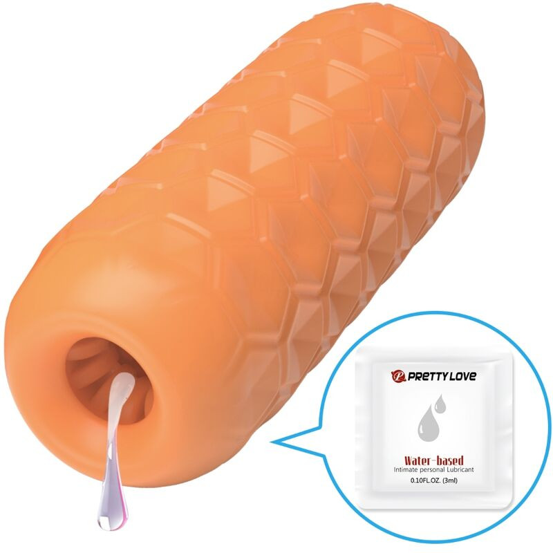 PRETTY LOVE TWIN BALLS MASTURBADOR MASCULINO NARANJA