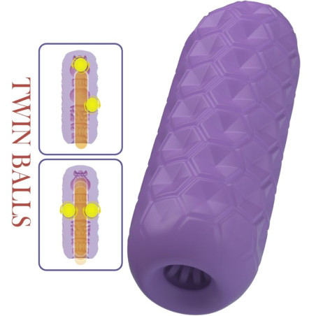 PRETTY LOVE TWIN BALLS MASTURBADOR MASCULINO MORADO
