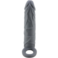 PRETTY LOVE FUNDA DE PENE DE PIEL REALISTICA GRIS OSCURO