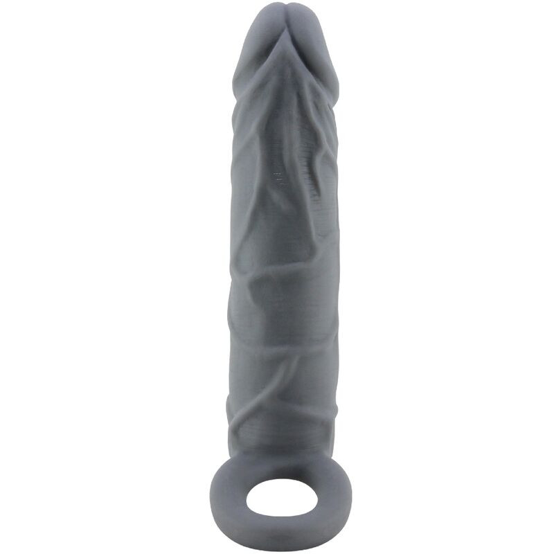 PRETTY LOVE FUNDA DE PENE DE PIEL REALISTICA GRIS OSCURO