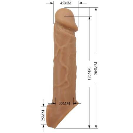 PRETTY LOVE FUNDA DE PENE DE PIEL REALISTICA NATURAL