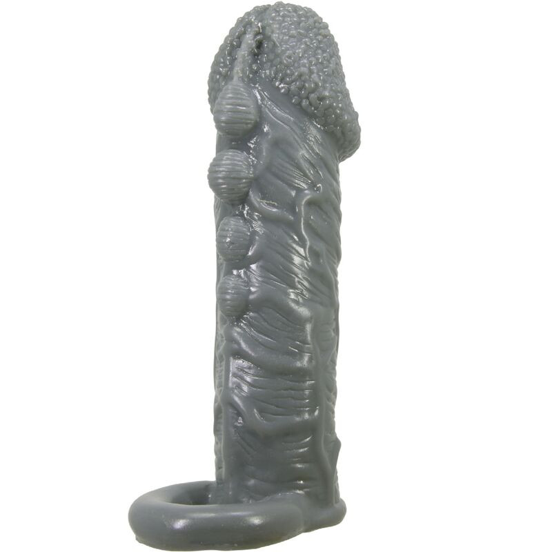 PRETTY LOVE FUNDA REALISTICA ALARGADORA Y RETARDANTE PARA PENE GRIS