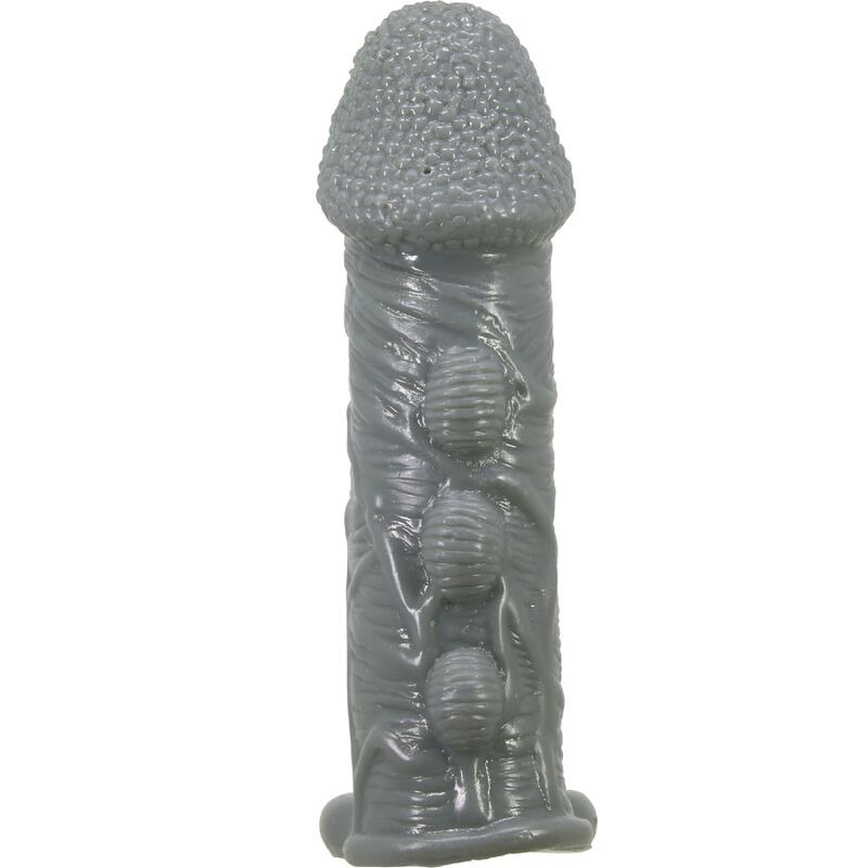 PRETTY LOVE FUNDA REALISTICA ALARGADORA Y RETARDANTE PARA PENE GRIS