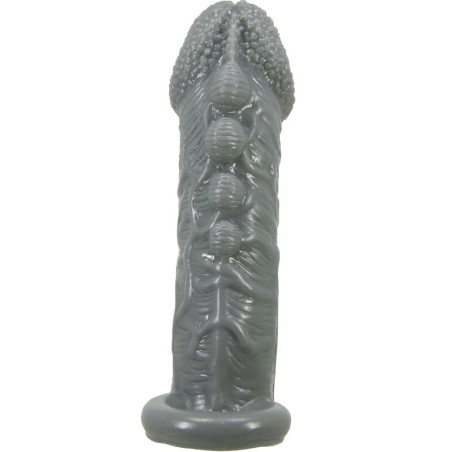 PRETTY LOVE FUNDA REALISTICA ALARGADORA Y RETARDANTE PARA PENE GRIS