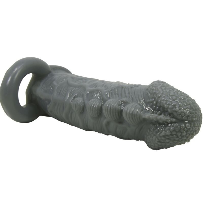 PRETTY LOVE FUNDA REALISTICA ALARGADORA Y RETARDANTE PARA PENE GRIS