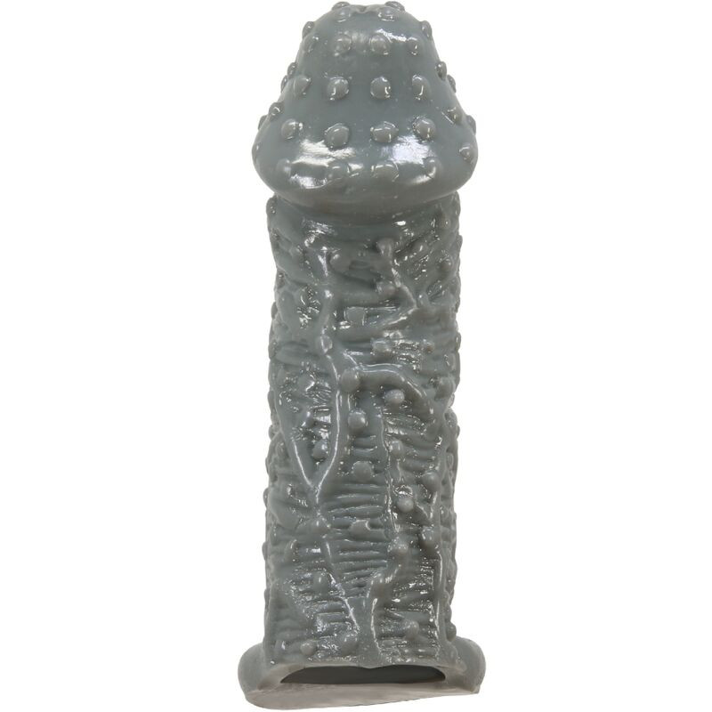 PRETTY LOVE FUNDA REALISTICA ALARGADORA Y RETARDANTE PARA PENE MODELO 2 GRIS