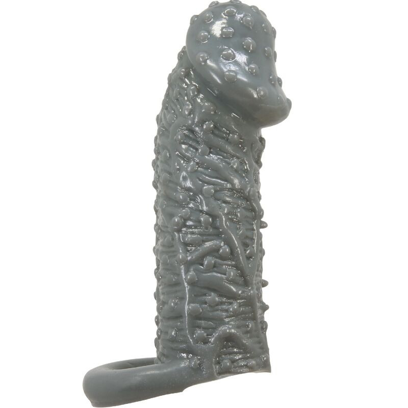 PRETTY LOVE FUNDA REALISTICA ALARGADORA Y RETARDANTE PARA PENE MODELO 2 GRIS