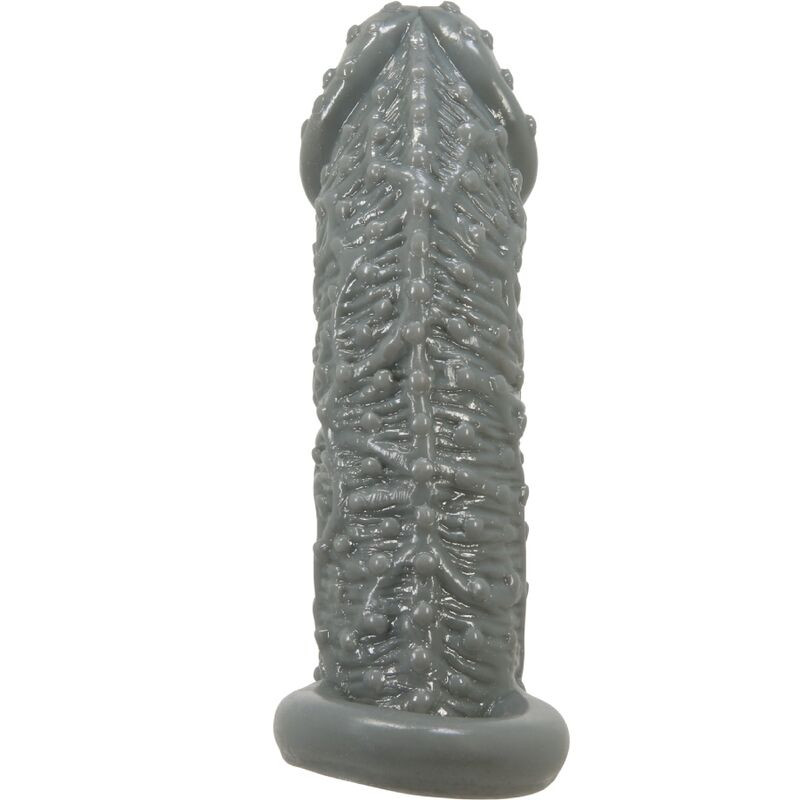 PRETTY LOVE FUNDA REALISTICA ALARGADORA Y RETARDANTE PARA PENE MODELO 2 GRIS