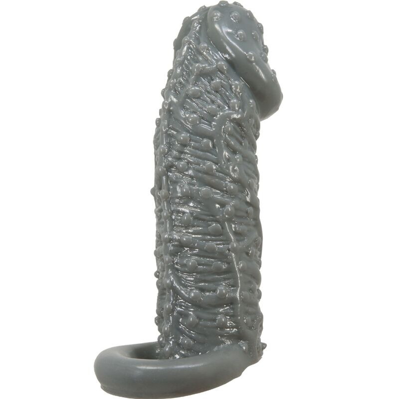 PRETTY LOVE FUNDA REALISTICA ALARGADORA Y RETARDANTE PARA PENE MODELO 2 GRIS