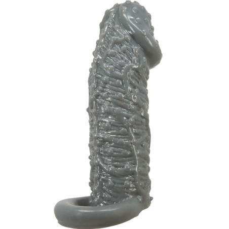 PRETTY LOVE FUNDA REALISTICA ALARGADORA Y RETARDANTE PARA PENE MODELO 2 GRIS