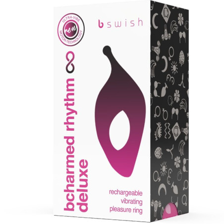 B SWISH BCHARMED RHYTHM INFINITE DELUXE ANILLO PARA PENE 15 VIBRACIONES NEGRO