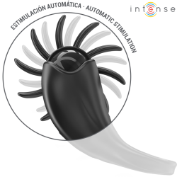 INTENSE MABEL ANILLO VIBRADOR 10 VIBRACIONES CON ESTIMULADOR DE CLITORIS NEGRO 2