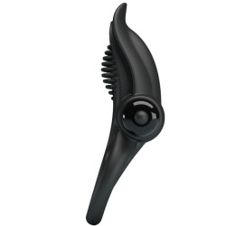 PRETTY LOVE DOBLE ANILLO VIBRADOR ESTIMULADOR CLITORIS 10 VIBRACIONES NEGRO 2
