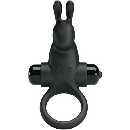 PRETTY LOVE ANILLO VIBRADOR ESTIMULADOR RABBIT CLITORIS 10 VIBRACIONES NEGRO