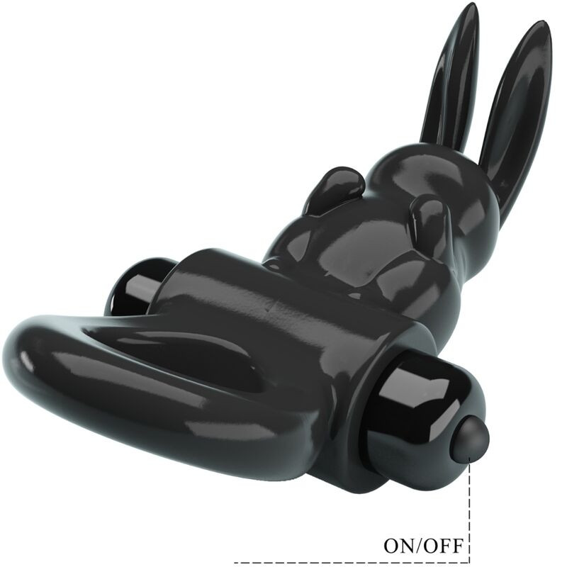 PRETTY LOVE EXCITING RING ANILLO VIBRADOR RABBIT 10 VIBRACIONES NEGRO