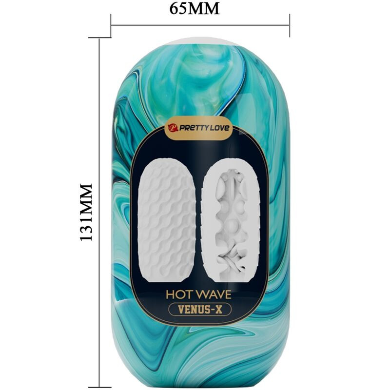 PRETTY LOVE HOT WAVE MASTURBADOR MASCULINO SILICONA BLANCO