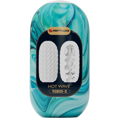 PRETTY LOVE HOT WAVE MASTURBADOR MASCULINO SILICONA BLANCO