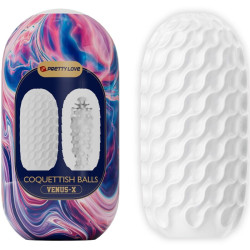 PRETTY LOVE COQUETTISH BALLS MASTURBADOR MASCULINO SILICONA BLANCO
