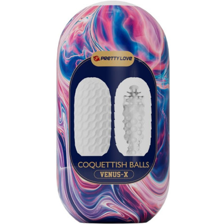 PRETTY LOVE COQUETTISH BALLS MASTURBADOR MASCULINO SILICONA BLANCO