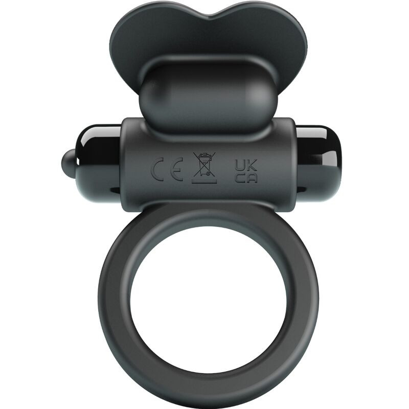PRETTY LOVE DEBONAIRE ANILLO VIBRADOR CONEJO 10 VIBRACIONES NEGRO