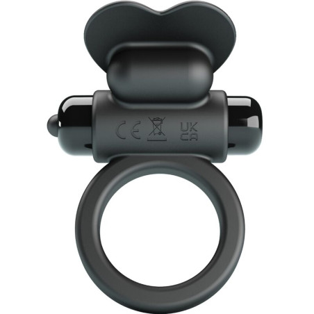 PRETTY LOVE DEBONAIRE ANILLO VIBRADOR CONEJO 10 VIBRACIONES NEGRO