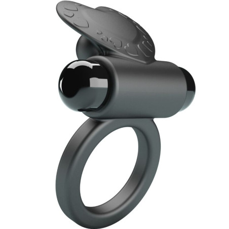 PRETTY LOVE DEBONAIRE ANILLO VIBRADOR CONEJO 10 VIBRACIONES NEGRO