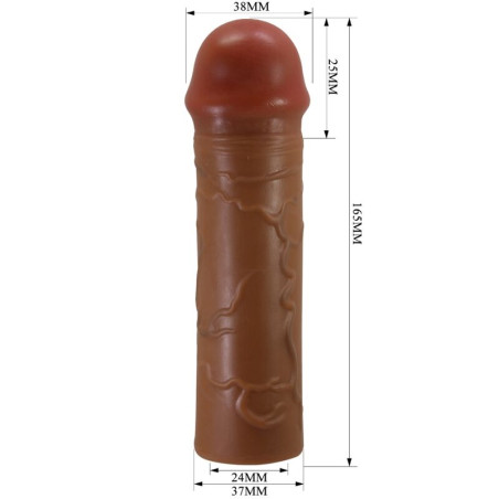 PRETTY LOVE NILE FUNDA PARA PENE CON EXTENSION DE 25 CM MULATO