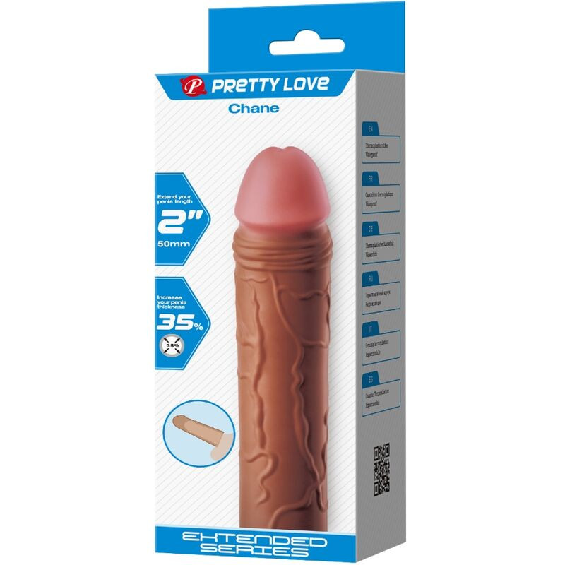 PRETTY LOVE CHANE FUNDA PARA PENE CON EXTENSION DE 5 CM MULATO