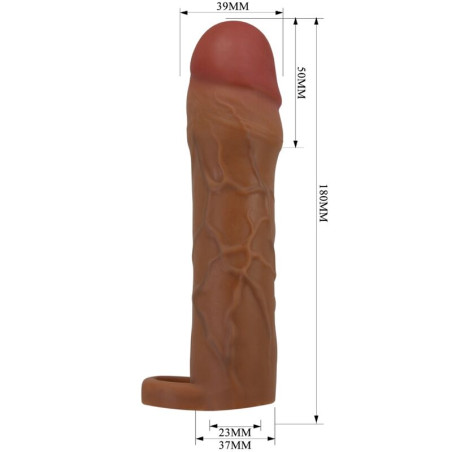 PRETTY LOVE HANI FUNDA PARA PENE CON EXTENSION DE 5 CM MULATO