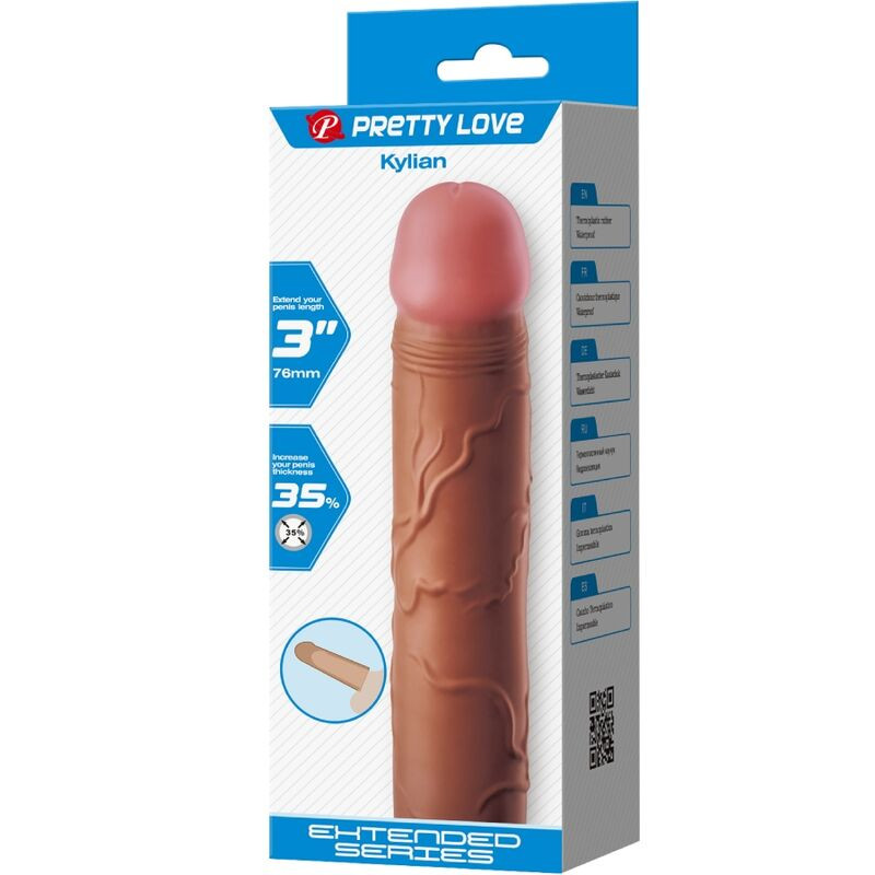 PRETTY LOVE KYLIAN FUNDA PARA PENE CON EXTENSION DE 76 CM MULATO