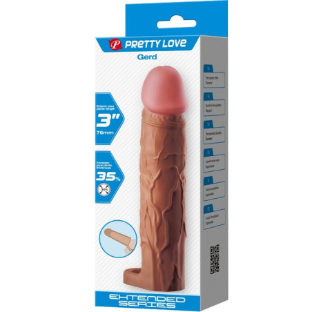 PRETTY LOVE GERD FUNDA PARA PENE CON EXTENSION DE 76 CM MULATO