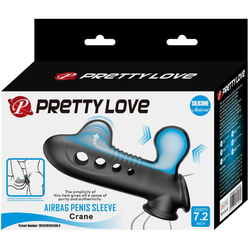PRETTY LOVE CRANE FUNDA PARA PENE CON AIRBAG NEGRO