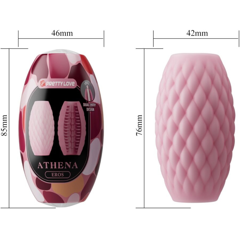 PRETTY LOVE ATHENA EROS MASTURBADOR MASCULINO SILICONA ROSA