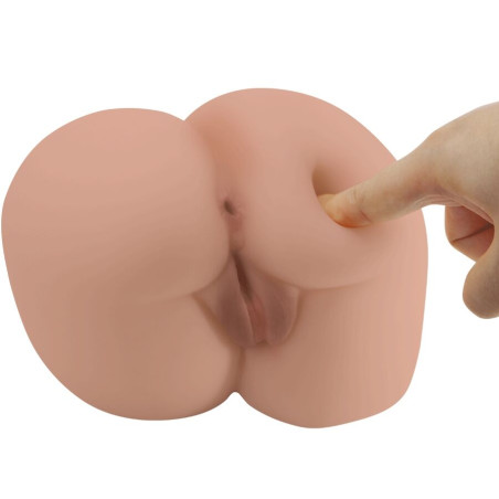 CRAZY BULL BERNACE TRASERO VIBRADOR CON VAGINA Y ANO REALISTICO NATURAL CONTROL REMOTO