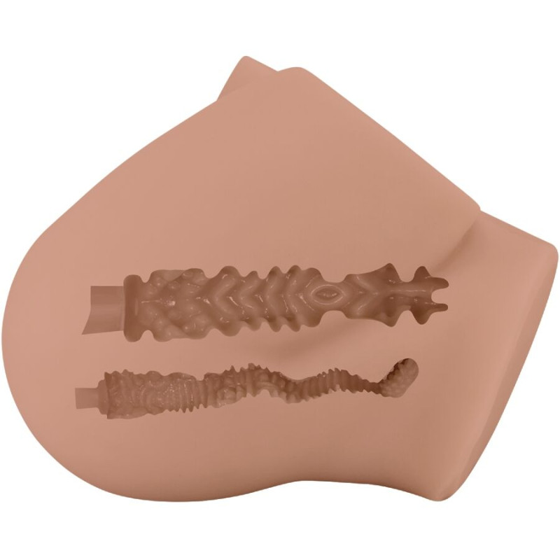 CRAZY BULL BERNACE TRASERO VIBRADOR CON VAGINA Y ANO REALISTICO NATURAL CONTROL REMOTO