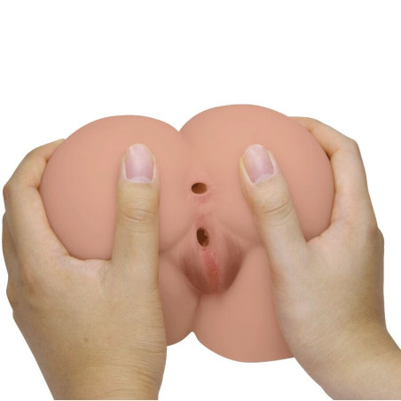 CRAZY BULL BERNACE TRASERO VIBRADOR CON VAGINA Y ANO REALISTICO NATURAL CONTROL REMOTO