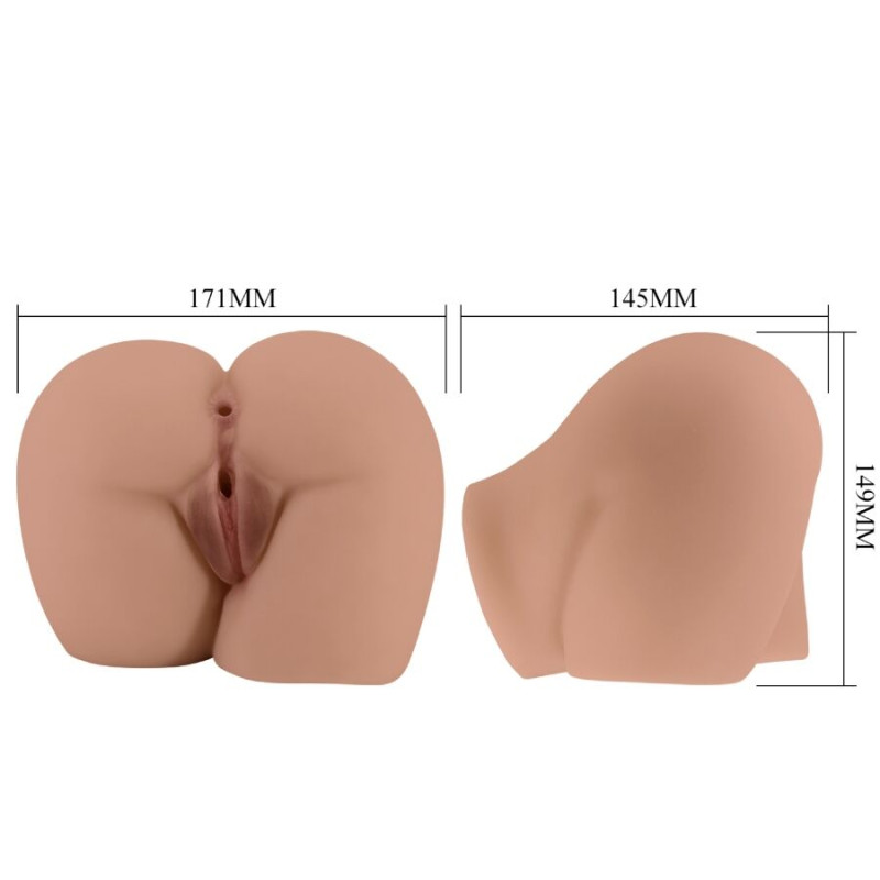 CRAZY BULL BERNACE TRASERO VIBRADOR CON VAGINA Y ANO REALISTICO NATURAL CONTROL REMOTO