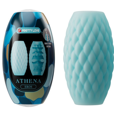 PRETTY LOVE ATHENA EROS MASTURBADOR MASCULINO SILICONA CELESTE