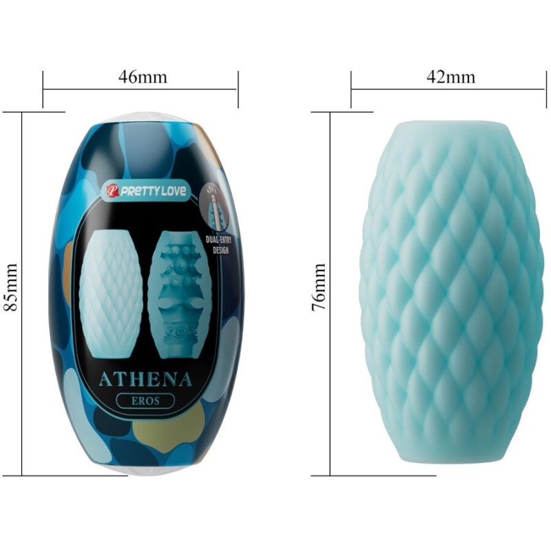 PRETTY LOVE ATHENA EROS MASTURBADOR MASCULINO SILICONA CELESTE