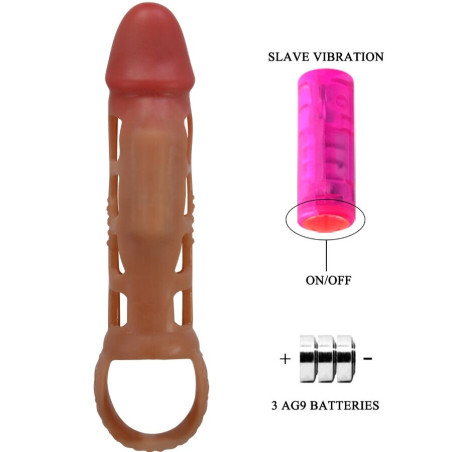 PRETTY LOVE PRESTON FUNDA PARA PENE CON VIBRACION DE 18 CM