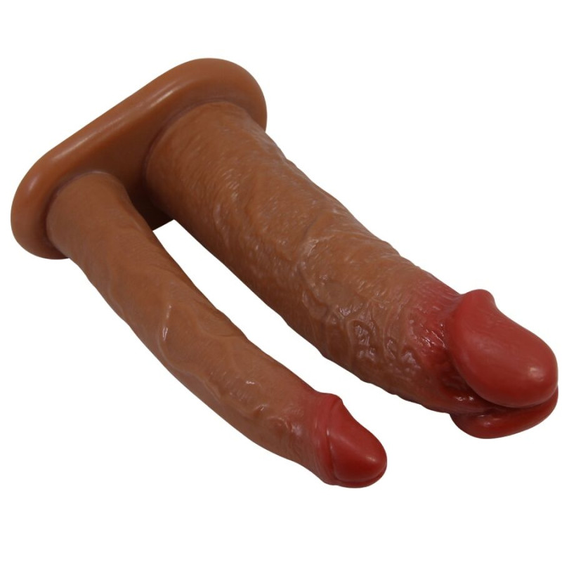 PRETTY LOVE YAIRON FUNDA PARA PENE DOBLE CON EXTENSION DE 4 CM MULATO