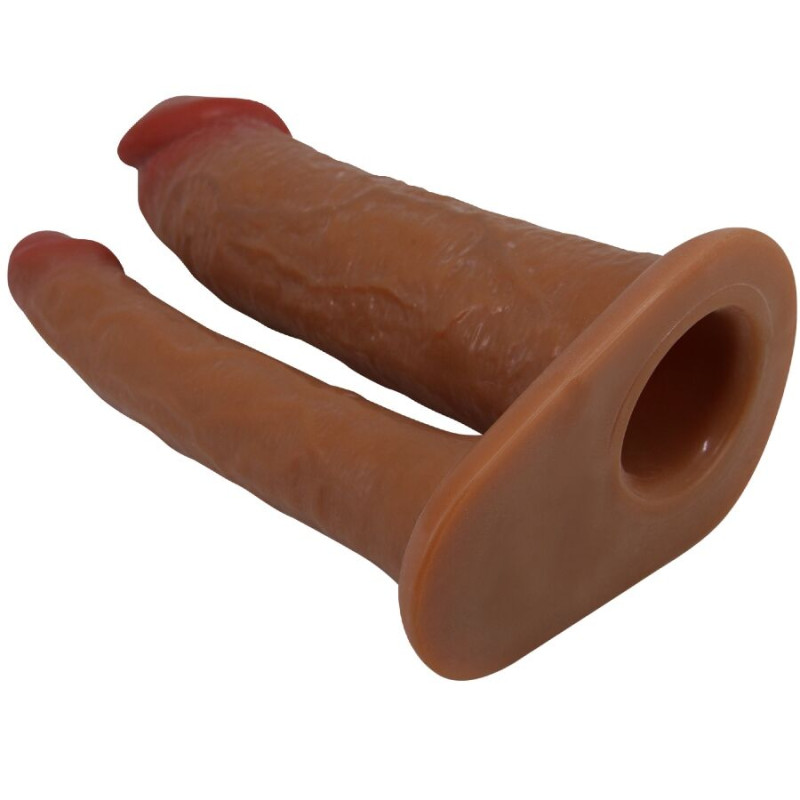 PRETTY LOVE YAIRON FUNDA PARA PENE DOBLE CON EXTENSION DE 4 CM MULATO