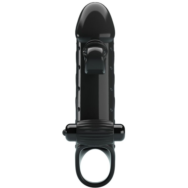 ROMANCE FUNDA PARA PENE CON VIBRACION NEGRO