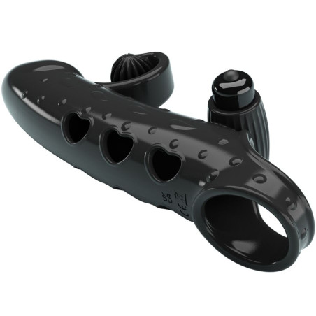 ROMANCE FUNDA PARA PENE CON VIBRACION NEGRO