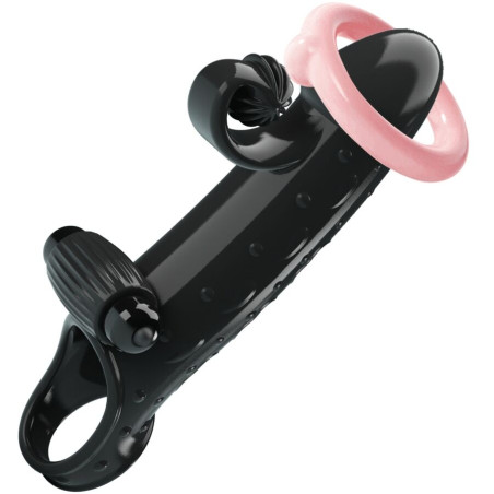 ROMANCE FUNDA PARA PENE CON VIBRACION NEGRO