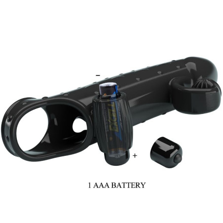 ROMANCE FUNDA PARA PENE CON VIBRACION NEGRO